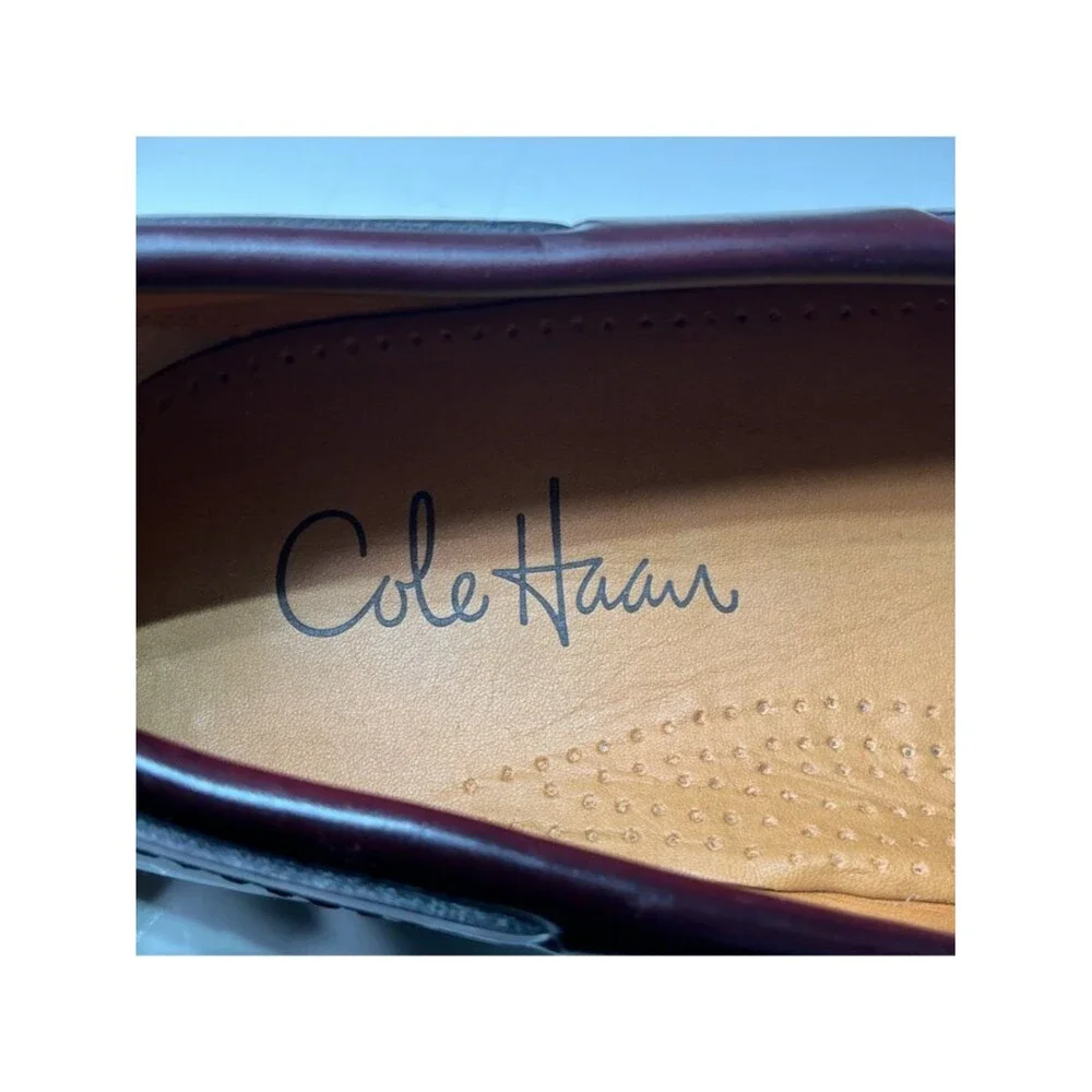 Cole Haan Burgundy Leather Tassel Loafers Men's Size 9 3E Wide